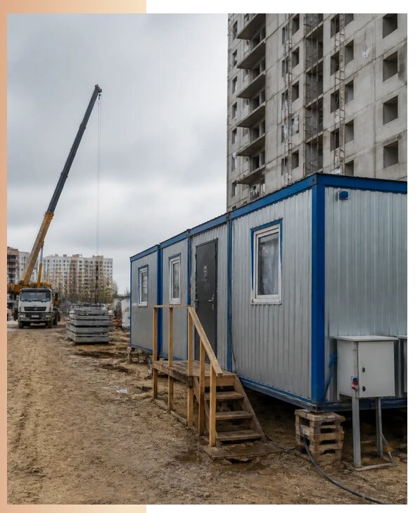 Аренда строительных вагончиков для рабочих в Раменском